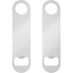 Décapsuleur De Bière, 2 Pièces En Acier Inoxydable, Décapsuleur Plat, Décapsuleur De Bar, Décapsuleur Pour Cuisine, Bar, Restaurant (Argent) - Neuf