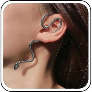 Kal-Boucles D'oreilles Manchette Serpent Punk Boucles D'oreilles Manchette Serpent Noir Boucles D'oreilles Gothique Serpent Grimpant Boucles D'oreilles Vintage Serpent Non Per&ccedil;ant Boucles - Neuf
