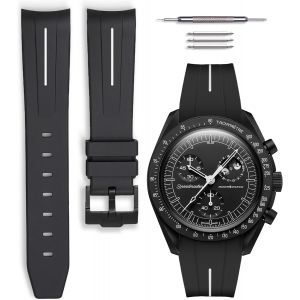 Kal-Bracelet De Montre Caoutchouc Compatible Avec Omega X Swatch Moonswatch 20mm - Neuf