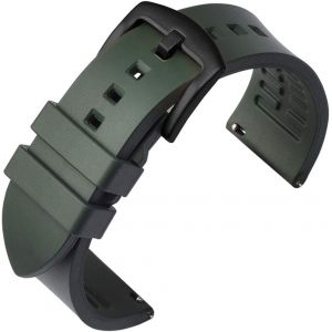 KAL-Bracelet De Montre De Sport, Bracelet De Remplacement De Bande De Montre &Agrave; D&eacute;gagement Rapide En Caoutchouc Fluor&eacute; Fkm Pour Montre De Sport 19Mm 20Mm 21Mm 22Mm 24Mm For Men Women - Neuf