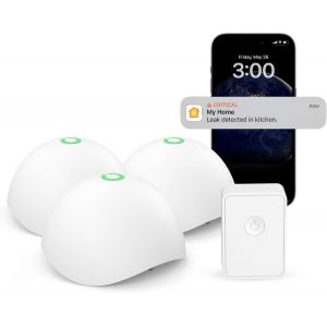 Détecteur De Fuite D'Eau Intelligent, Détecteur D'Indondation Compatible Avec Apple Homekit Et Smartthings, Capteur D'Eau Ip67 Avec Surveillance À Distance Et Notifications D'Appli[MAT790287] - Neuf
