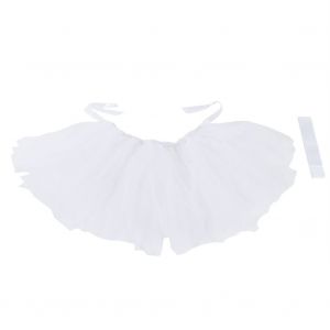 Hjlian Jupe De Chaise En Tulle Avec Noud Decoratif Pour Salle A Manger, Fournitures Pour Mariage, Anniversaire (Blanc) - Neuf