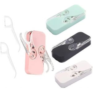 Paquet De 4 Distributeur De Fil Dentaire Portable Boîte De Fil Dentaire Rechargeable Étui De Distributeur De Fil Dentaire Porte-Pic De Fil Dentaire Automatique Pour Le Nettoyage Des Dents - Neuf