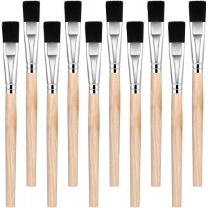 Chenquansarl-Lot De 10 Pinceaux Plats Pour Peinture Acrylique, Nylon - Pour Peinture Acrylique, Peinture &Agrave; L'huile, Gouache, D&eacute;butant (12 Mm) - Neuf