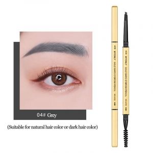 Crayon À Sourcils À Double Tête,Longue Durée,Imperméable À L'Eau,5 Couleurs,Stylo À Sourcils,Teinte,Mascara,Amélioration Des Cosmétiques,Beauté Des Femmes,Maquillage.Gray. - Neuf