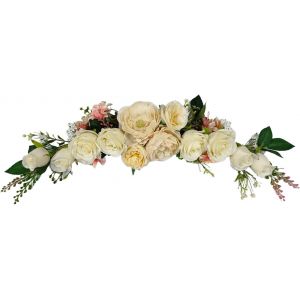 Fleur Arche Mariage, Artificielles Arche, 60cm, Fleur Murale Decorative, Fleur Artificielle Porte, Fleurs Arches, Deco Arche de Mariage (Champagne) - Neuf