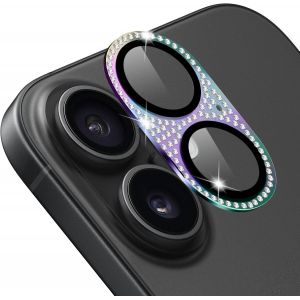 Kal-Cam&eacute;ra Protecteur Compatible Avec Iphone 16/Iphone 16 Plus, [Ultra Hd] [ 9h Duret&eacute; ] Anti Rayures Verre Tremp&eacute; Diamant Cam&eacute;ra Coque Cover Pour Iphone 16/Iphone 16 Plus- Color&eacute; - Neuf