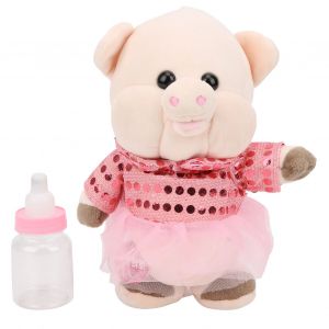 Peluche electronique cochon mignon, animal de compagnie de dessin anime, poupee pour enfants, cadeaux d'anniversaire - Neuf