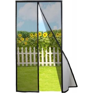 Moustiquaire Fenetre Magnetique 65x90cm,Noir-Rideau Moustiquaire Aimantée pour Porte Fenetre,Sans Percage,avec Bande Adhésive - Neuf