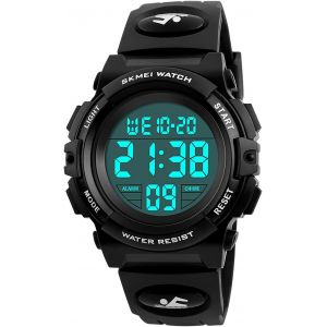 Bnhgc-Montre Enfant Garcon Fille Pour 5-16 Ans, Montre Numérique Enfant Étanche 5atm Avec Alarme/Date/Chronomètre/Led - Neuf