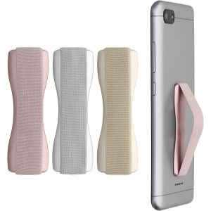 Kal-3x Support Doigt Smartphone - Accessoire Doigt Pour T&eacute;l&eacute;phone Portable - Sangle Poign&eacute;e Dos Smartphone - Dor&eacute;-Argent&eacute;-Or Rose - Neuf