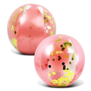 16 Pouces Gonflable Paillettes Ballon de Plage Design Color&eacute; pour l'&Eacute;t&eacute;, les Parties de billard et les plaisirs de la Plage - Neuf