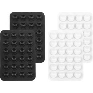 Pack Of 4 Silicone Suction Cup Phone Holders, Pack Of 4 Silicone Suction Cups For All Phone Models, Non-Slip Phone Holder With Adhesive Back, Anti-Dip Phone Holder - Neuf