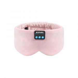 Casque de couchage Masque pour les yeux Bluetooth pour femmes et hommes, masques occultants de musique sans fil pour dormeurs lat&eacute;raux, cadeau de voyage pour l'insomnie Rose - Neuf