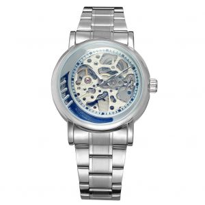 Montre-Bracelet Mecanique Automatique Etanche Pour Homme Winner (Argent) - Neuf