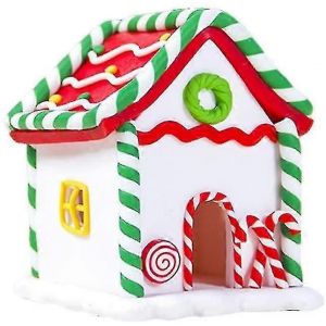 Maison en pain d'épice de Noël Pâte à modeler Maison de Noël Ornements de table Décoration de bureau - Neuf