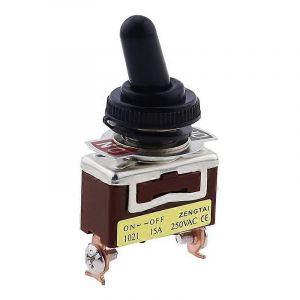 interrupteur marche arrêt Miniature On Off Petit interrupteur à bascule SPST Robuste avec couvercle étanche 12V 6 A/250 VAC 10 A/125VAC - Neuf