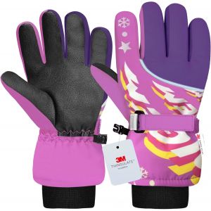Gant Ski Enfant Imperm&eacute;able-3m Thinsulate Gant Neige Enfant Avec &Eacute;cran Tactile &Agrave; 5 Doigts, Gant Chauffantant Antid&eacute;rapant Pour Gar&ccedil;on Et Fille De 4 &Agrave; 14 Ans Snowboard Ski Randonn&eacute;e - Neuf