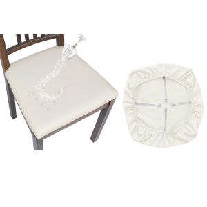 Ensemble de housses de chaises de salle &agrave; manger imperm&eacute;ables en cuir PU, amovibles et lavables - Neuf
