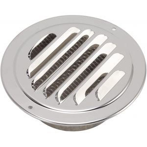 Grille D'aération INOX 100-160mm Grille D'extraction Ronde INOX Vissage Moustiquaire Bride Moustiquaire pour Garage Cuisine Salle de Bain Hotte (160 mm / 6,3 Pouces) - Neuf
