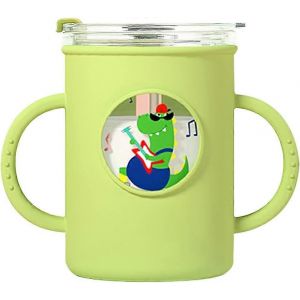 Tasses Pour Tout-Petits Avec Tasses Pour B&eacute;b&eacute;s En Paille Faciles &Agrave; Sucer,Tasses En Paille Anti-&Eacute;claboussures Pour Les Tout-Petits Couvercle Et Paille - Neuf