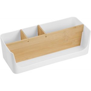 Boîte De Rangement Bureau À 4 Compartiments Porte Stylo Bureau Organiseur De Bureau Support Pour Stylos, Téléphone Portable, Tablette, Cosmétiques, Fournitures De Bureau (27 * 11,6 * 8,5cm) - Neuf