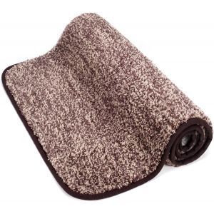 Kal-Tapis De Sol D'intérieur Tapis De Sol D'eau À Profil Bas Super Absorbants Tapis D'entrée En Caoutchouc Antidérapant Lavable En Machine Pour Tapis D'intérieur (Brun, 90 * 60cm) - Neuf