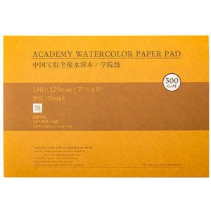 Carnet Aquarelle 18 X 12.5cm : 20 Feuilles De Carnet De Papier Aquarelle 100% Coton - Grain Satiné - 300 Gsm Bloc De Papier Aquarelle Sans Acide Pour Aquarelle Gouache Encre - Neuf