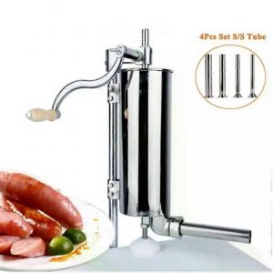 4pcs en acier inoxydable poussoir à saucisses tubes de remplissage entonnoirs buses pièces de rechange argent-pratique accessoires de cuisine - Neuf