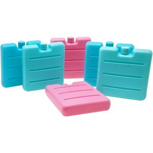 Mini Ice Packs-Blue/Pink/Green-Pack Of 6 - Neuf