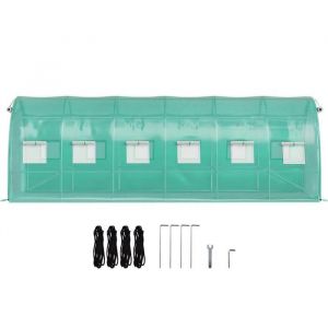 Serre Tunnel de Plain-Pied-Duoku-Serre Chaude Portable-20x10x7ft-Pour Plantes-avec Cerceaux en Acier Galvanis - Neuf