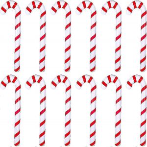Gonflable de Vacances Candy Cane Set de 12 Pi&egrave;ces pour le March&eacute; de No&euml;l et de la Communaut&eacute; de l'&Eacute;v&eacute;nement - Neuf