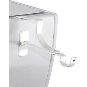 Lot de 2 Supports de Tringle à Rideaux Blanc,résistant,sans Perçage,pour Coffre de Volet Roulant à rainure,Diamètre 20 mm,Sans adhésif,Fixation réglable,Fixation Facile Solide - Neuf