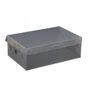 Lot De 10 Bo&icirc;tes &Agrave; Chaussures Empilables En Plastique 33 X 21 X 12 Cm, Transparentes Et Respirantes, Avec Porte D'entr&eacute;e Pour Chaussures De Sport - Neuf