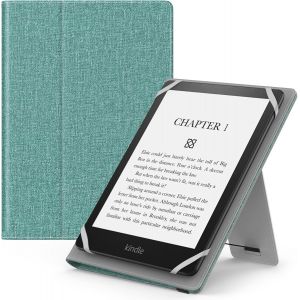 Étui Universel Pour 6"" 6.8"" 7"" Kindle Ereaders Fire Tablette-Kindle/Voyaga/Lenovo/Sony Kindle E-Book E-Reader Tablette,Coque En Pu Avec Support Réglable Et Dragonne,Denim Vert - Neuf