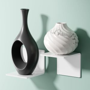 JEXNOVASHOP-tag&egrave;re Murale sans Percer, Mini Etagere Murales, Petite Etagere Largeur 10 cm, Tablette Murale Adhesive, Lot de 2, Blanche - Neuf