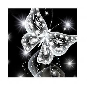 Hjlian Peinture A Strass A Faire Soi-Meme, Broderie, Motif Papillons, Point De Croix, Decoration D'interieur - Neuf
