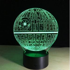 Cadeaux de lampe 3D Star Wars,5 pièces Star Wars 3D veilleuse jouets,16 changements de couleur avec télécommande - Neuf