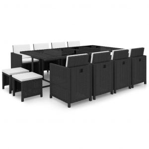 Prolenta Premium - Ensemble &Agrave; Manger D'ext&eacute;rieur 13 Pcs Coussins R&eacute;sine Tress&eacute;e - Neuf