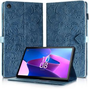 Coque Lenovo Tab M10 Plus 3e Génération 10.6"" Housse Tb-125f/Tb-128f En Cuir Pu Portefeuille Stand Support Etui Coque Protection Tablette Für Lenovo Tab M10 Plus 3e Génération 10.6- Bleu.[F6311] - Neuf