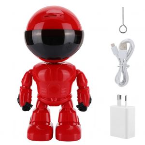 Camera de surveillance robot sans fil 1080p, suivi automatique, stockage cloud, AU 100-240 V, rouge - Neuf