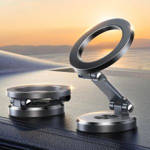 Eryi-Support Telephone Voiture Magnetique Pour Magsafe, Tout Métal Support Iphone Voiture Pliable Avec Aimants Puissants 20xn55, Aimant Telephone Voiture Pour Iphone 16 15 14 13 12 Et Étui Magsafe - Neuf
