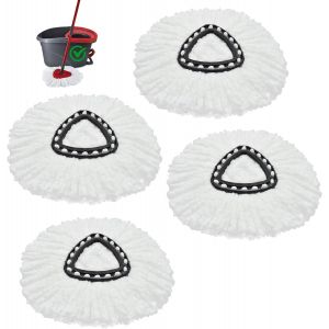 Serpill&egrave;res de Rechange Microfibre, Balais Serpill&egrave;res s pour Vileda Turbo 2 en 1 EasyWring&Clean Spin Mop T&ecirc;tes de Balai Serpill&egrave;res Chiffons Rechange Lavables - Neuf