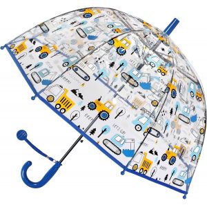 Parapluie Clair &Agrave; Bulles Transparent Pour Enfants - Parfait Pour La Marche - Poign&eacute;e Courb&eacute;e - D&ocirc;me Transparent Et Mignon - Parapluie De S&eacute;curit&eacute; Pour Enfants Kids Clear Umbrella - Neuf
