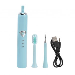 Nettoyeur De Dents A Ultrasons, Trois Modes, Etanche Ipx6, Design Ergonomique, Batterie 500 Mah, Kit De Nettoyage Dentaire Intelligent, Bleu - Neuf