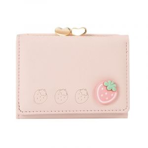 Le Portefeuille des femmes (Rose) Faux Cuir Doux Fruits Frais Patron de Petit Jaune RFID de Blocage de 7 Fentes pour Cartes 1 projet de Loi sur le Logement 1 ID de la Fen&ecirc;tre - Neuf