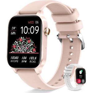 Montre Connectée Femme Avec Appel Assistant Vocal 1,85"" Smartwatch Podometre Calories Montre Femme Moniteur Sommeil Fréquence Cardiaque Spo2 Étanche 20 Modes Sportifs Montre Sport Pour Ios Android - Neuf