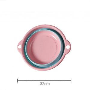 Lavabo Pour B&eacute;b&eacute; M&eacute;nage Portable Bassin Pliant V&ecirc;tements En Plastique V&eacute;g&eacute;tal Lavabom Rose - Neuf