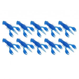10pcs Leurre De Pêche Souple Crawdad Bait Pvc Crevette Artificiel Leurre Souple Appâts Pour La Pêche À L'achiganblue Un Paquet De Dix - Neuf