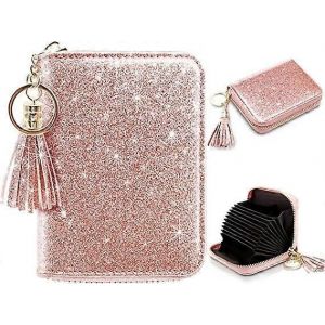 Nouveau produit,Portefeuille de carte de crédit pour femmes Glitter Cute Portefeuille de carte de crédit pour femmes - Neuf